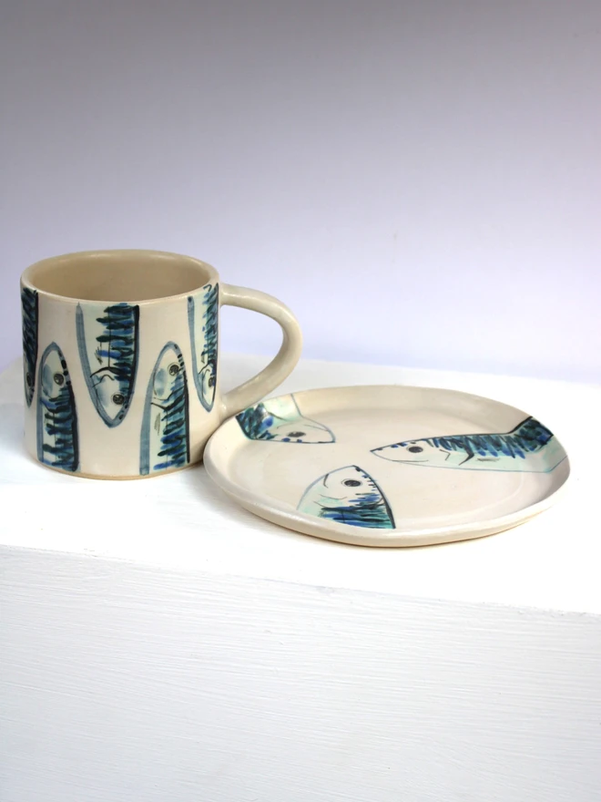 Fish Mug and Side Plate
