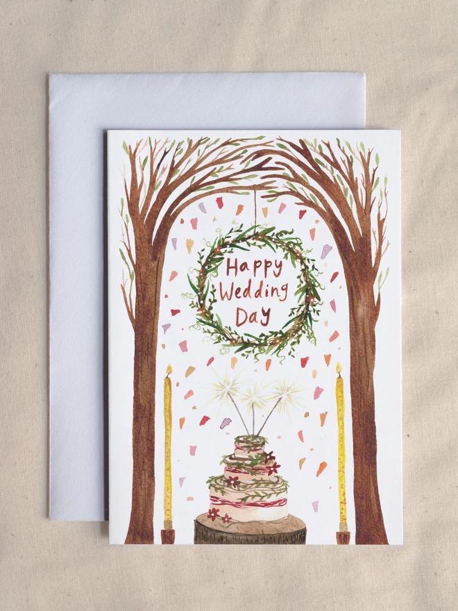  Happy Wedding Day – Celebration Greetings Card