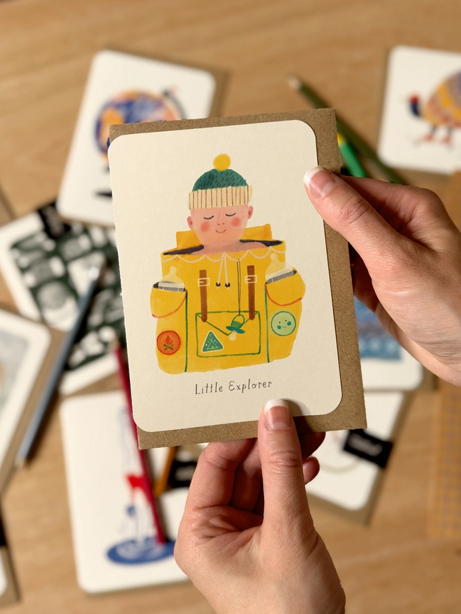 Little Explorer Greetings Card