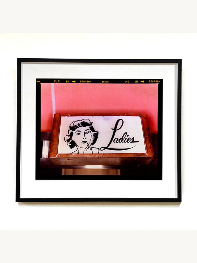 Ladies Colour Typography Photograph framed in black