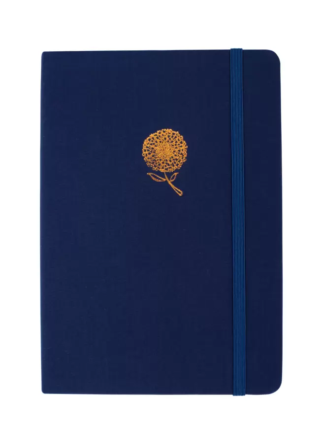Navy Heart-flower journal