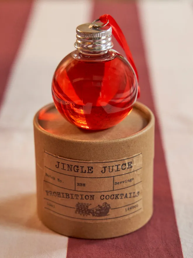 Jingle juice cocktail bauble