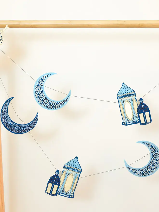 eid mubarak paper sewn garland