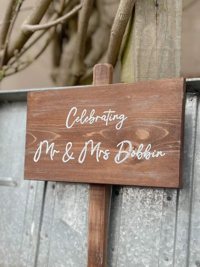personalised wedding sign