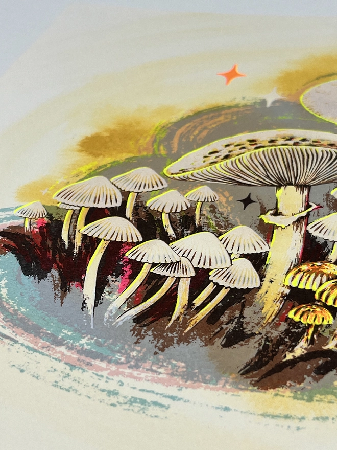 The Champignons Hand Finished Screenprint