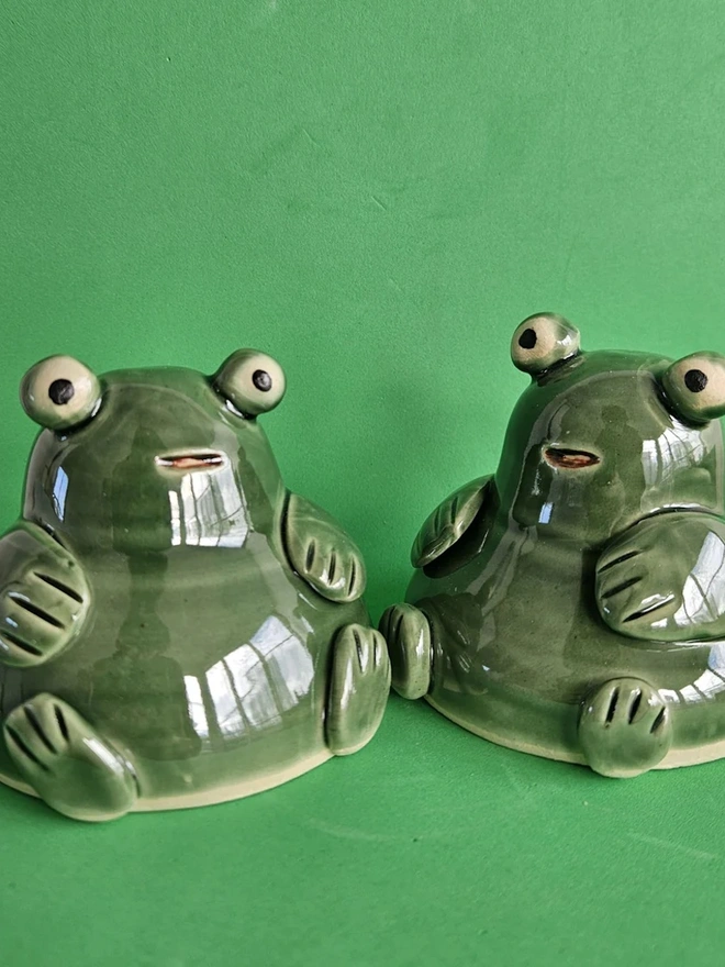 Frog Ceramic Sculpture 