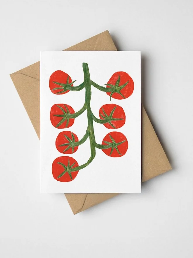 Mini Vine Tomatoes Greeting Card