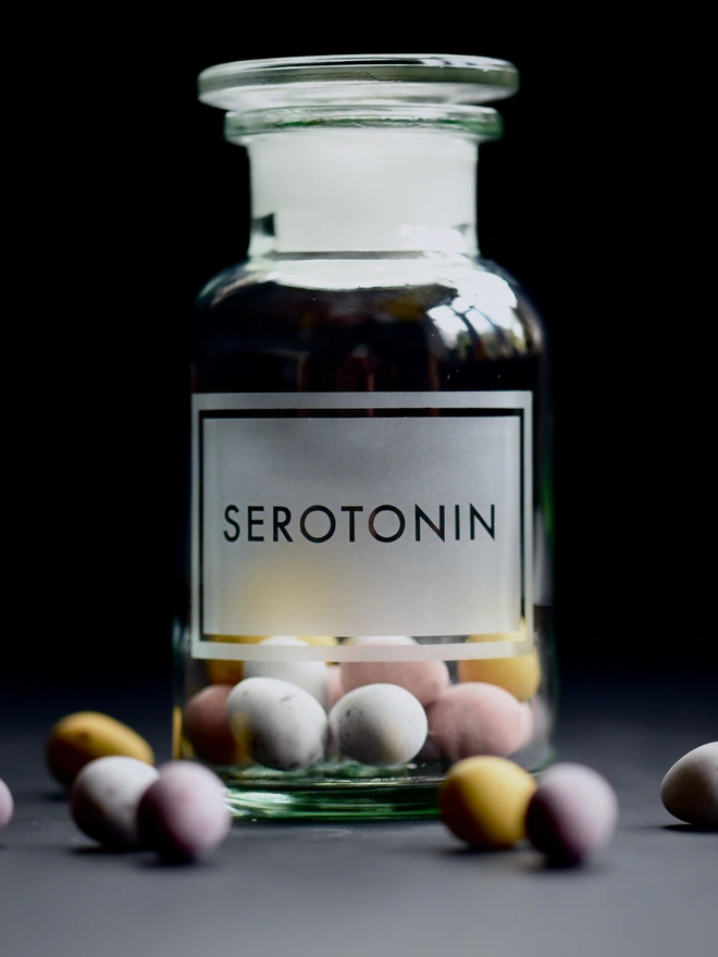 serotonin mini egg apothecary jar easter