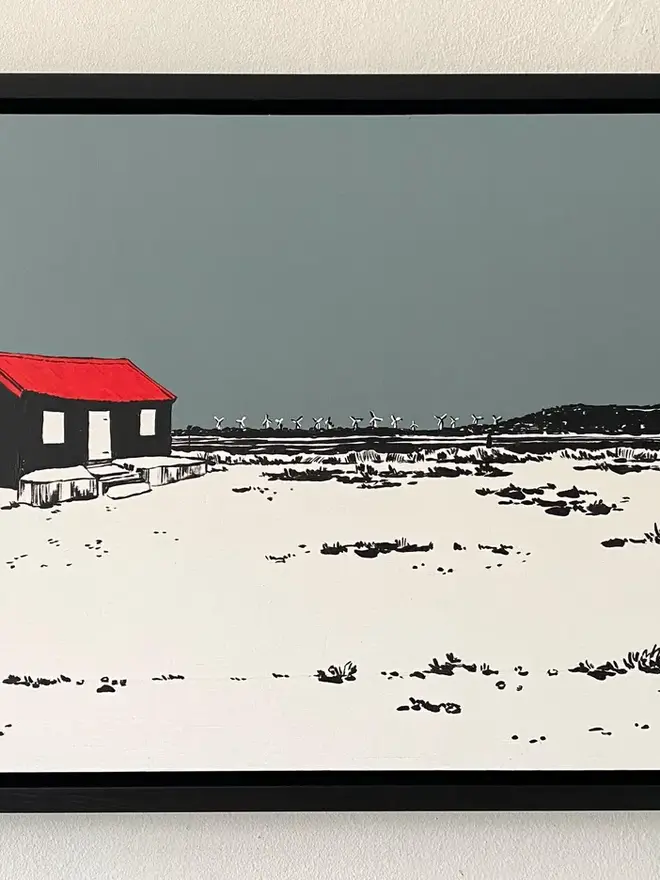 Rye Harbour Shed Handmade Cushion 