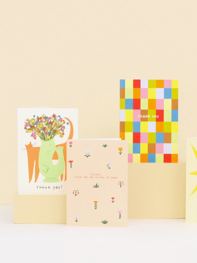 'Teacher Thank You For Helping Me Grow' Thank You Card