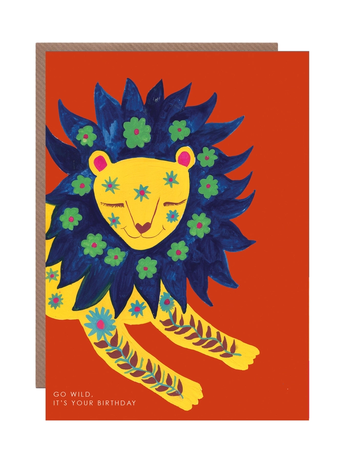 lion birthday card