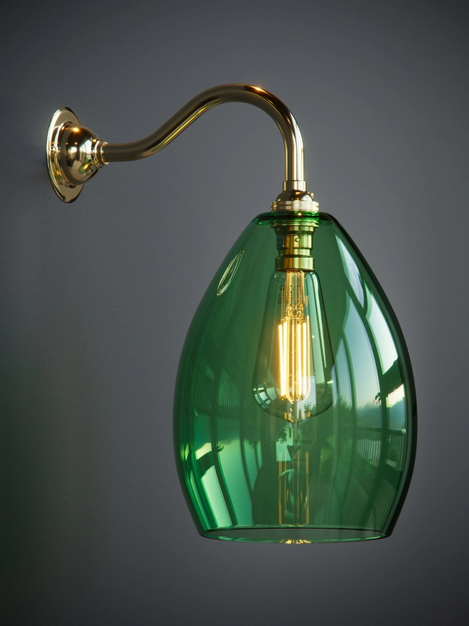 Medium Jules Polished Brass Curved Arm Finish 