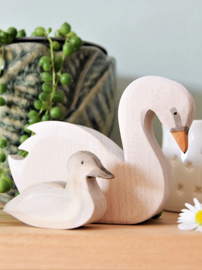  Wooden Cygnet Toy 