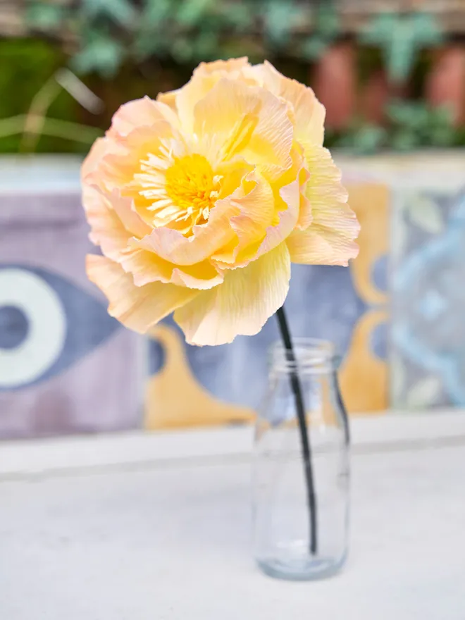 Crepe paper flower