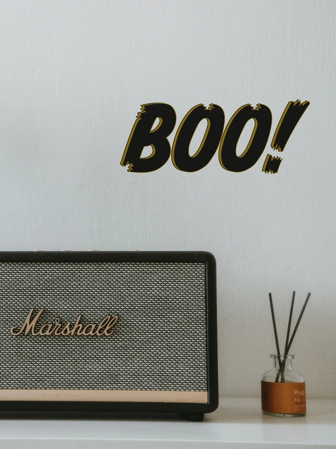 Festive Boo wall and mirror Halloween sticker