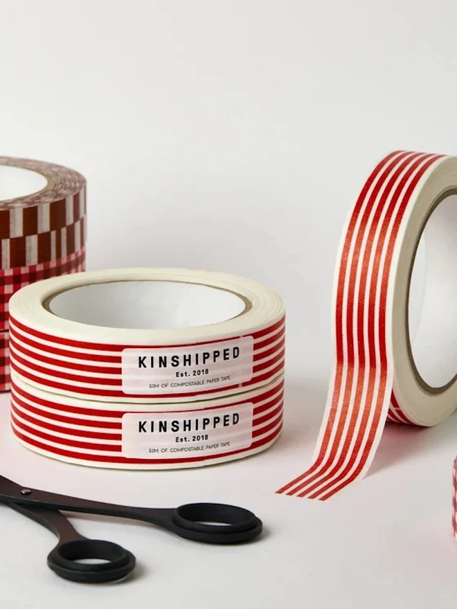 Red Horizontal Lines Tape