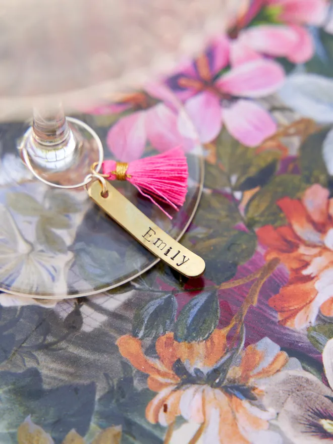 Personalised Glass Charms (Set Of 6)