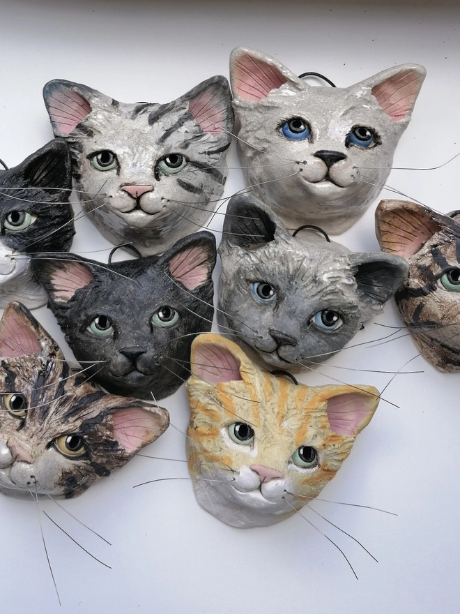 Cat Head Sculpture Collection