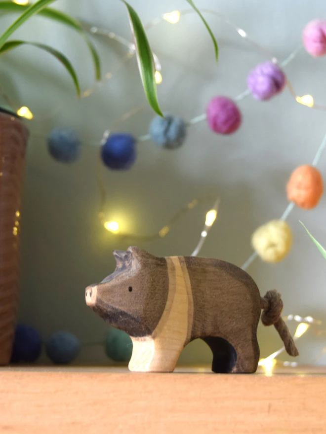 piglet; eric and albert; ecofriendly; wooden toy; heirloom toy; made in uk