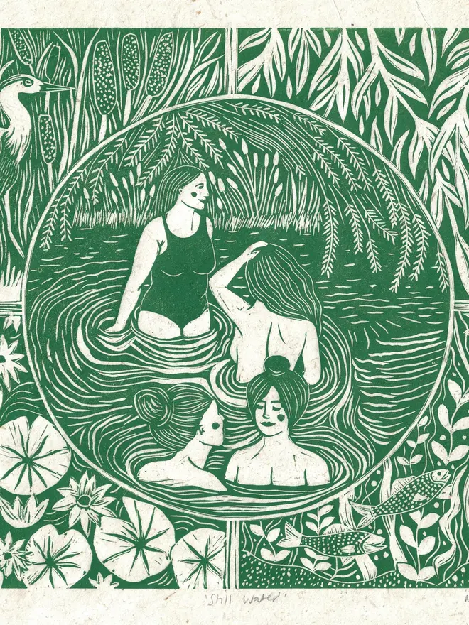 Still Water Linoprint