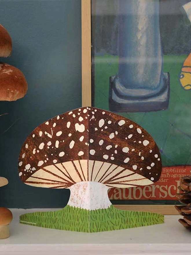 Brown Mushroom Card