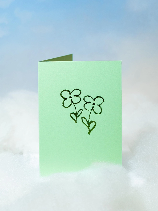 Flowers - Hand Foiled Card