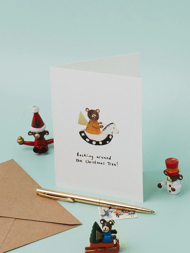 Rocking Horse Christmas Card 