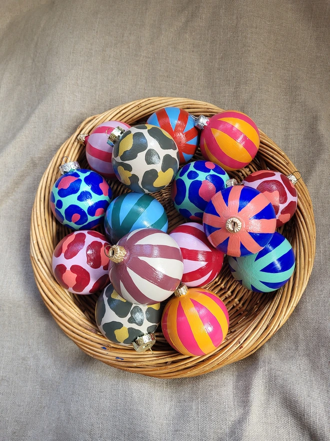 Hand painted baubles