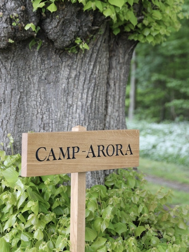 Personalised Oak Rectangular Sign