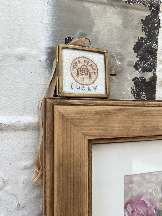 Lucky Penny Embroidered Picture