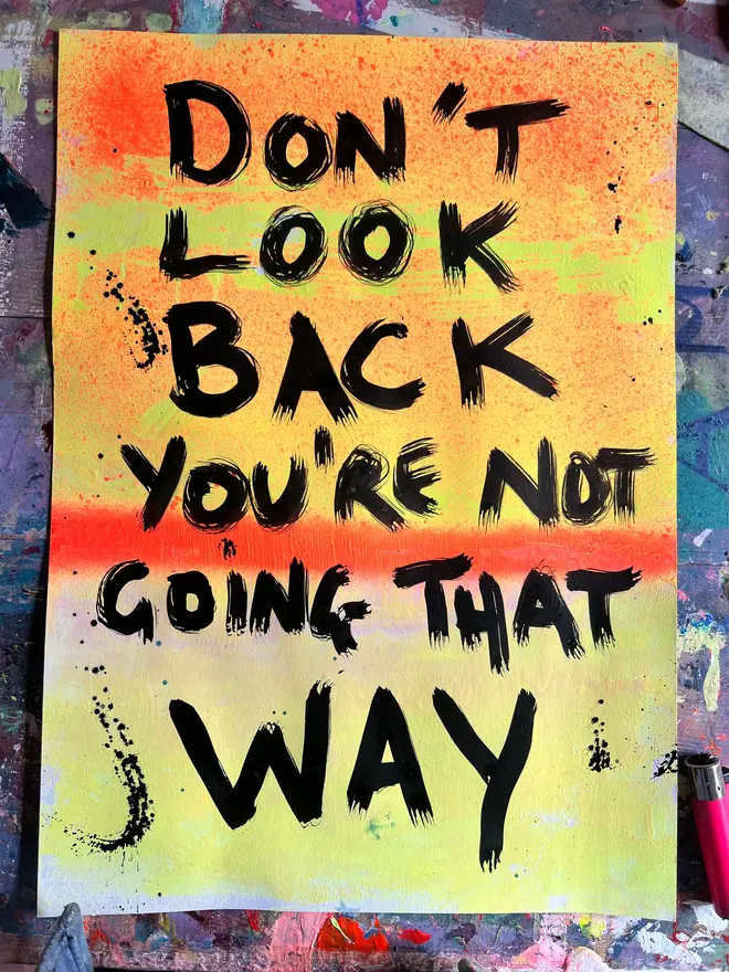 Don’t Look Back 1/1 Paper Art