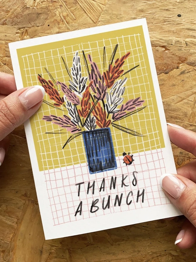 'Thanks A Bunch Card' Thank You Card
