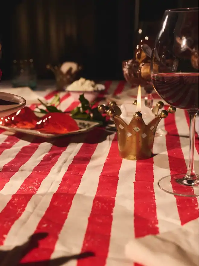 Christmas Stripe Tablecloth