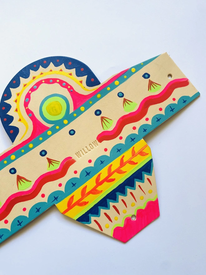 colourful hand painted purse 