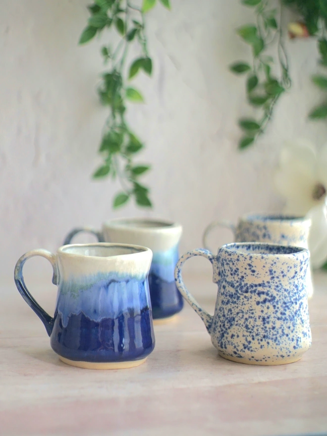 ceramic blue mug, pottery mug, mug gift, blue mug, Jenny Hopps Pottery, ceramic gift, home gift
