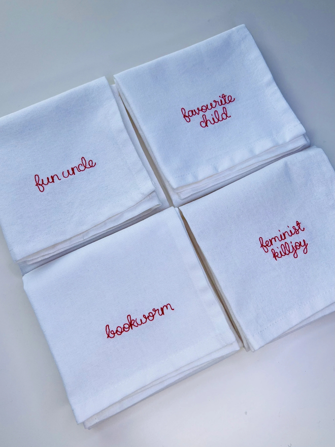 Embroidered napkins