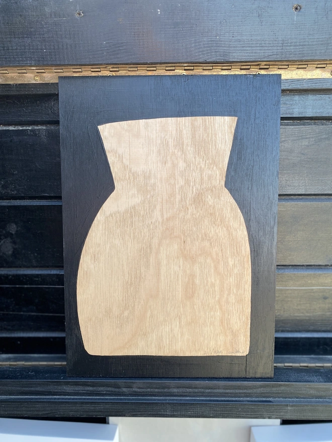 Vase Painting by Samantha Barnes, minimal art, scandi art