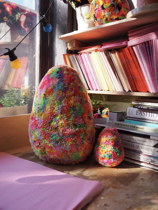 Giant Pom Pom Rainbow Egg