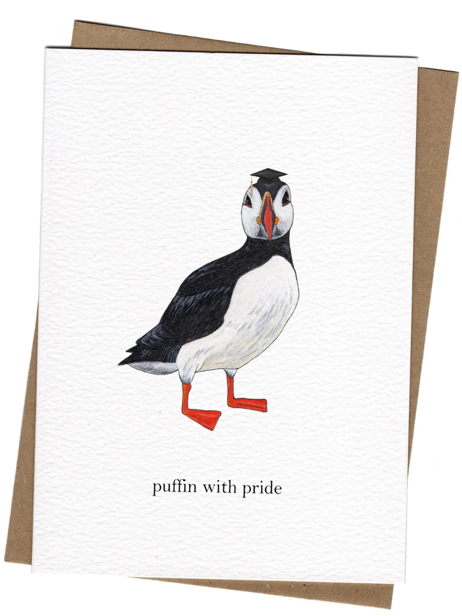 puffin graduation card