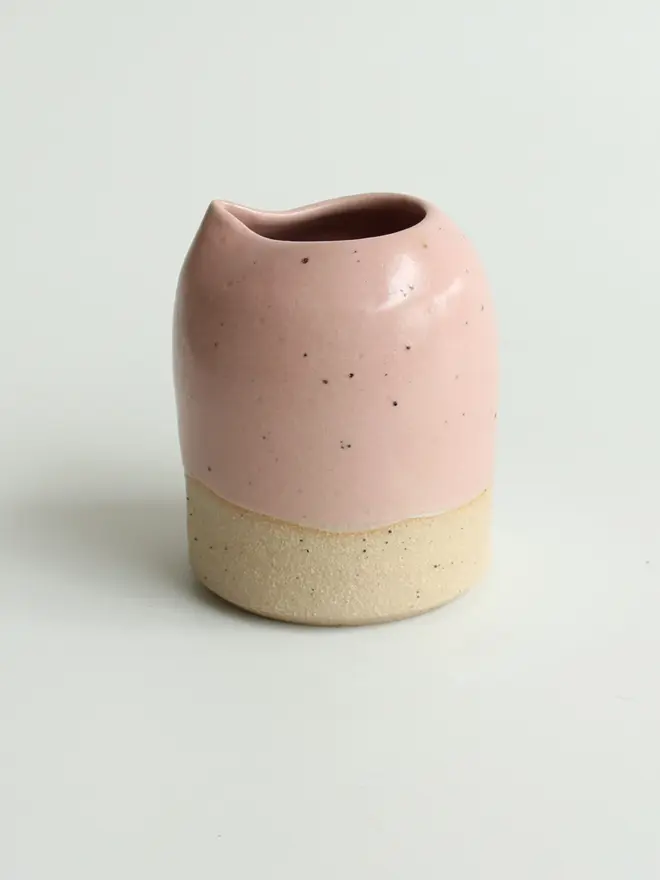 Pale pink ceramic milk jug