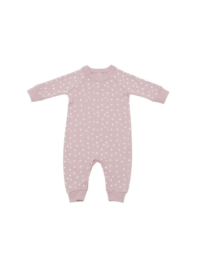 pink spot print baby onesie