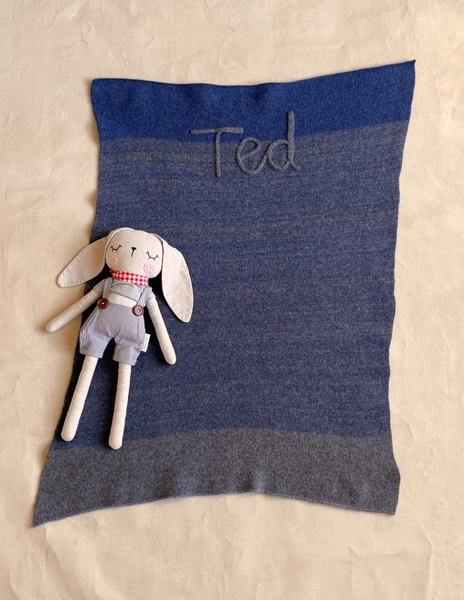 blanket laid flat for size