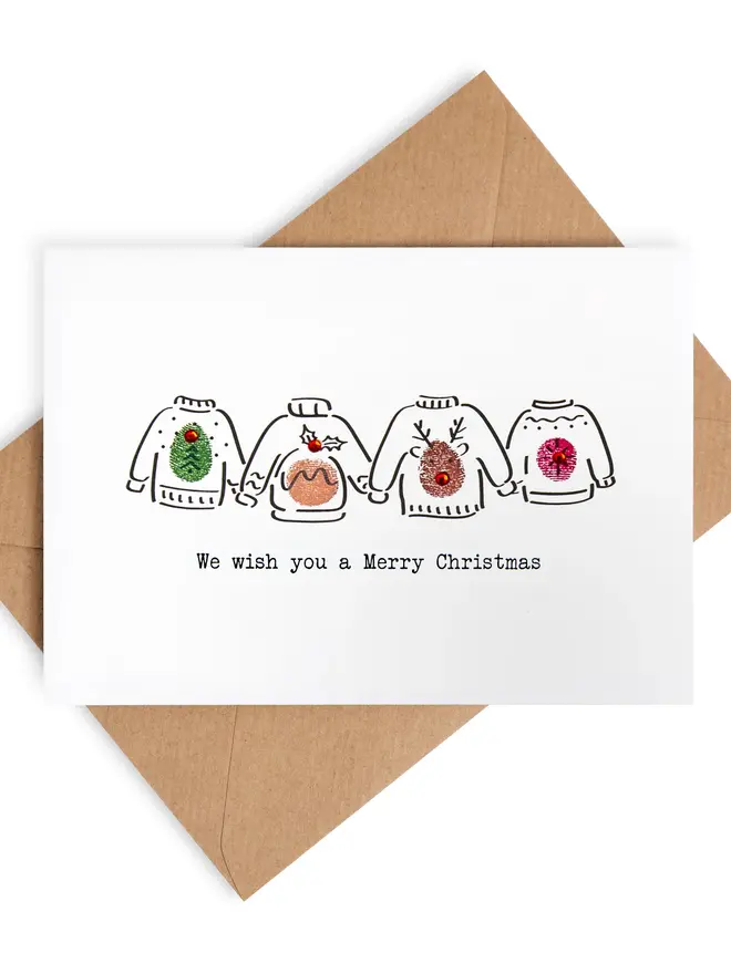 christmas jumper card making kit