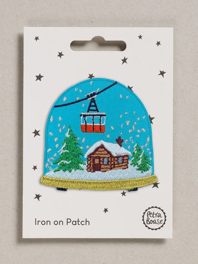 Snow Dome Iron On Patch