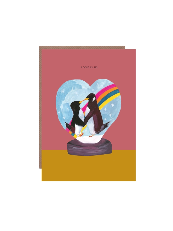 penguin valentines day card