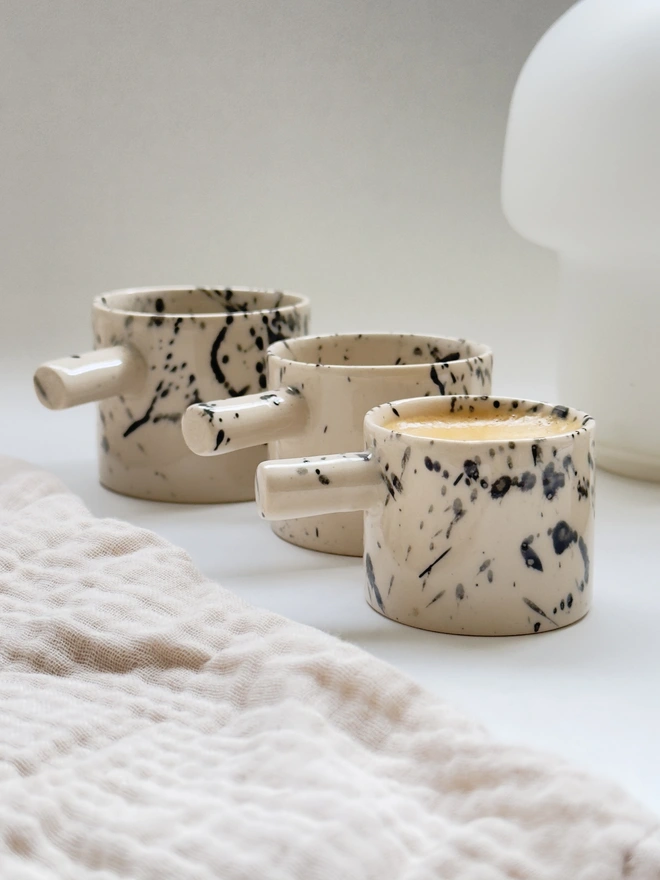 White Speckled Espresso Cup