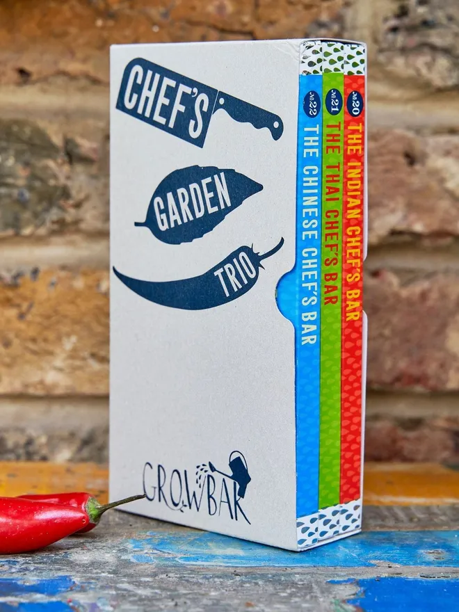 The Chef Garden Trio kit containing a few of the necessary plants to grow Thai, Indian and Chinese flavours. 