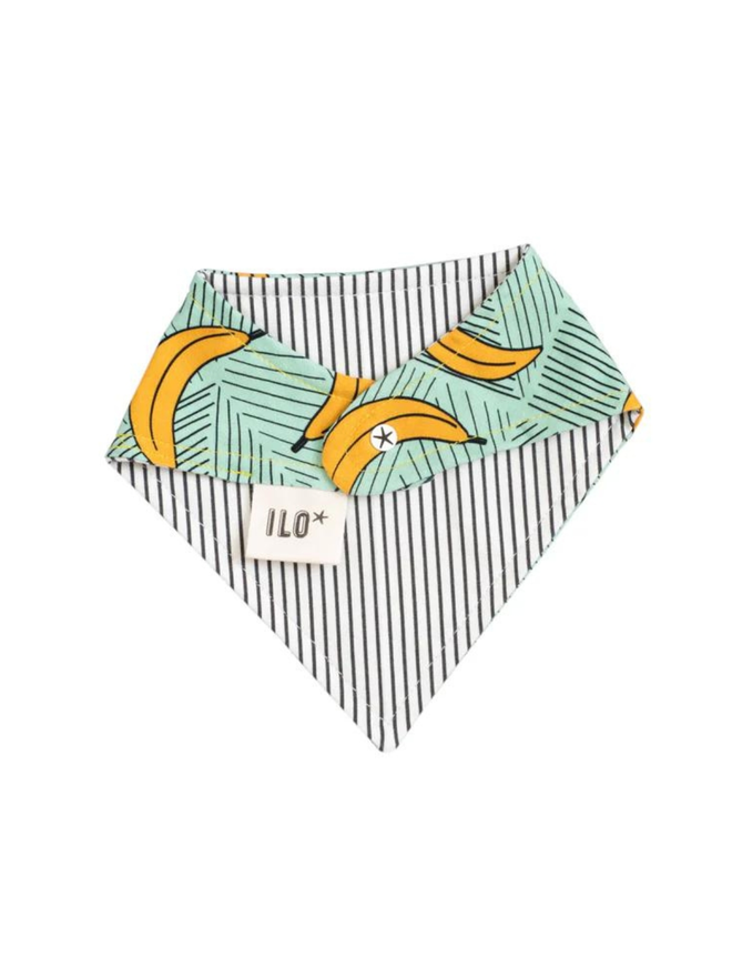 organic mint banana reversible baby bib