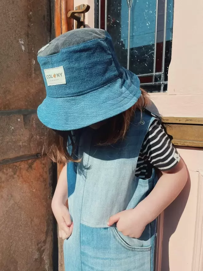 Colony Kidswear Repurposed Denim Bucket Hat