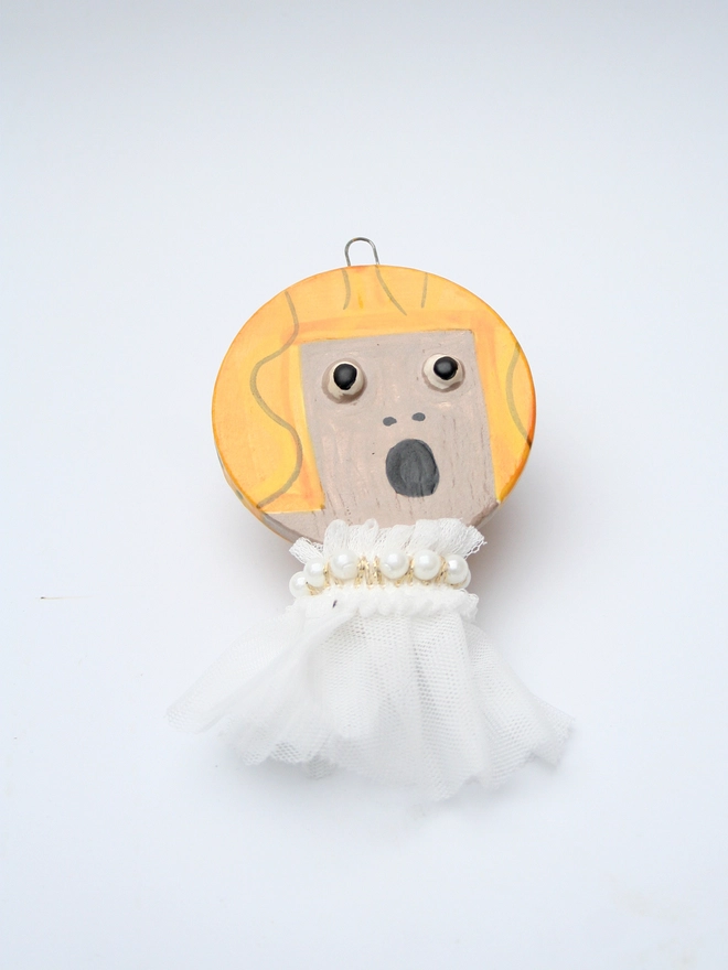 Ceramic Christmas tree Decoration of Choir Boy handmade